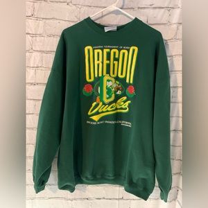 Vintage Oregon Ducks 1995 Pasadena Rose Bowl Sweatshirt 90s Green Football